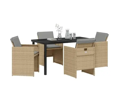 Aia Söögilaudade Komplekt 5 Pcs Beež Polürotang