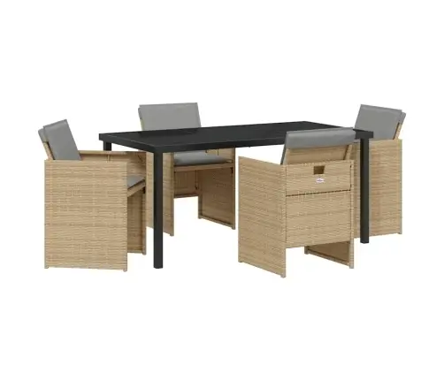 Aia Söögilaudade Komplekt 5 Pcs Beež Polürotang