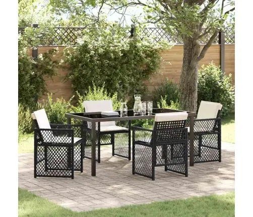 Aia Söögilaudade Komplekt 5 Pcs Must Polürotang