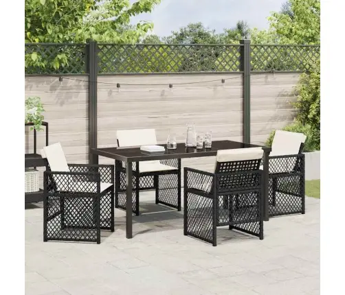 Aia Söögilaudade Komplekt 5 Pcs Must Polürotang