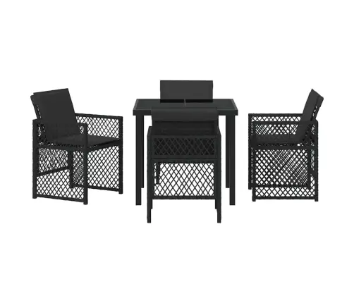 Aia Söögilaudade Komplekt 5 Pcs Must Polürotang