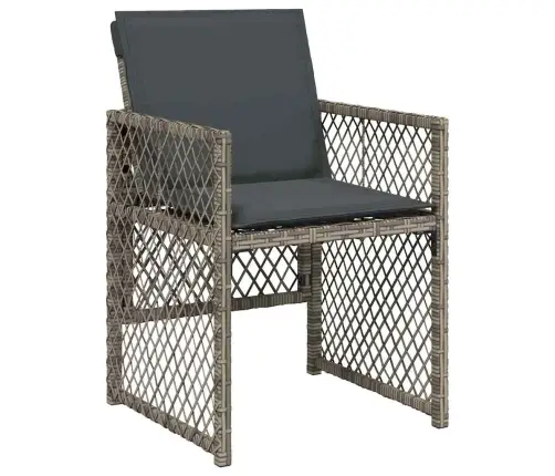 Sodo Valgomojo Komplektas 5 Pcs Pilka Poliratanas