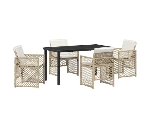 Aia Söögilaudade Komplekt 5 Pcs Beež Polürotang