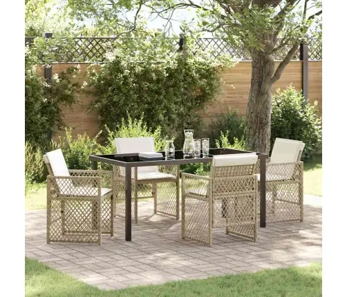 Aia Söögilaudade Komplekt 5 Pcs Beež Polürotang