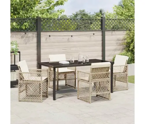 Aia Söögilaudade Komplekt 5 Pcs Beež Polürotang