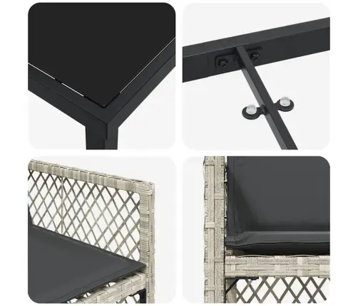 Aia Söögilaudade Komplekt 5 Pcs Helehall Polürotang