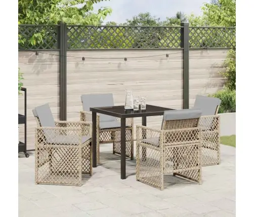 Aia Söögilaudade Komplekt 5 Pcs Beež Polürotang