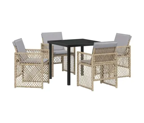 Aia Söögilaudade Komplekt 5 Pcs Beež Polürotang