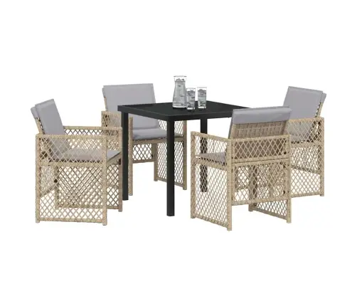 Aia Söögilaudade Komplekt 5 Pcs Beež Polürotang