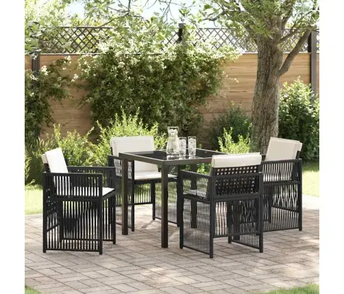 Sodo Valgomojo Komplektas 5 Pcs Juoda