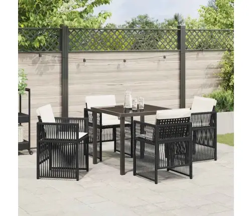 Sodo Valgomojo Komplektas 5 Pcs Juoda