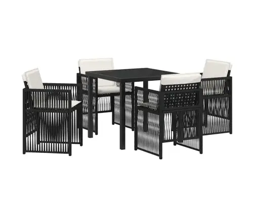 Sodo Valgomojo Komplektas 5 Pcs Juoda