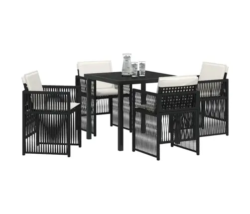 Sodo Valgomojo Komplektas 5 Pcs Juoda