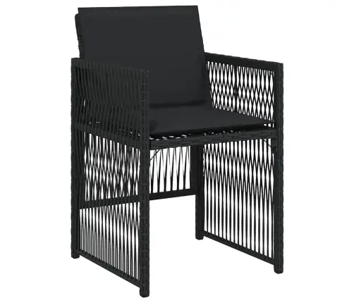 Aia Söögilaudade Komplekt 5 Pcs Must Pulbervärvitud Teras