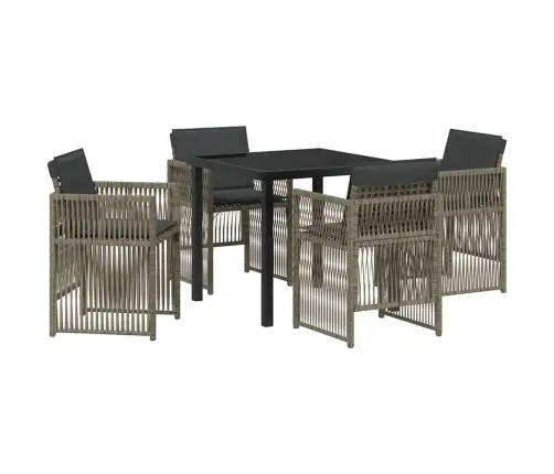 Sodo Valgomojo Komplektas 5 Pcs Pilka