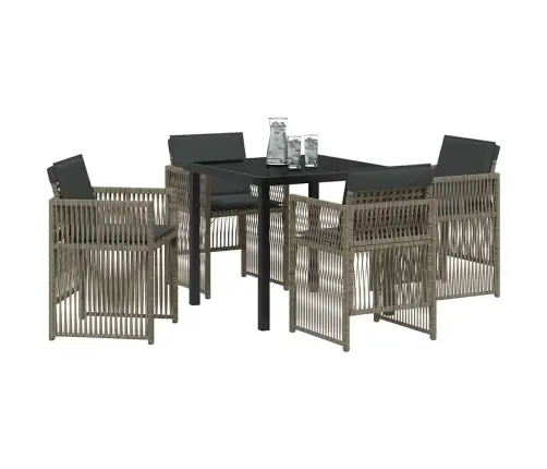 Sodo Valgomojo Komplektas 5 Pcs Pilka