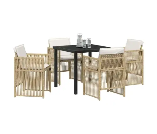 Aia Söögilaudade Komplekt 5 Pcs Beež Polürooster