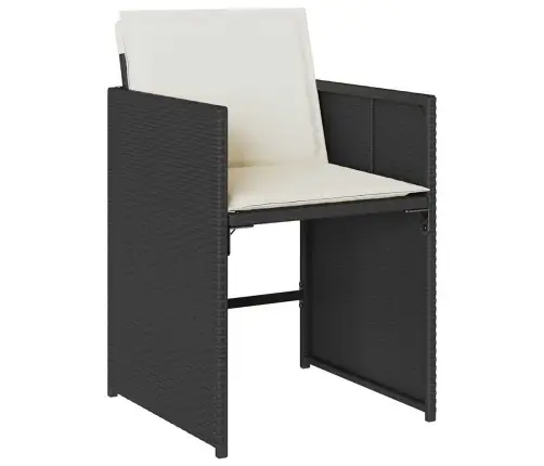 Sodo Valgomojo Komplektas 5 Pcs Juoda Poliratanas