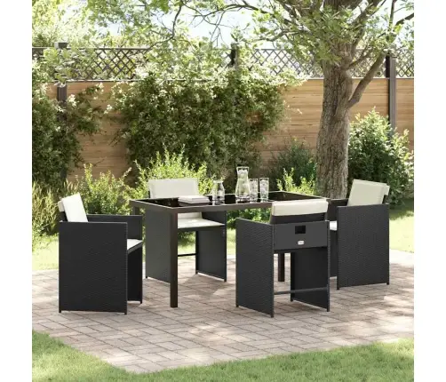 Aia Söögilaudade Komplekt 5 Pcs Must Polürotang