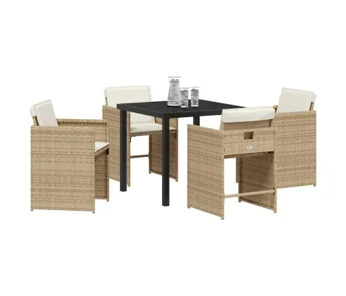 Sodo Valgomojo Komplektas 5 Pcs Smėlio Poliratanas