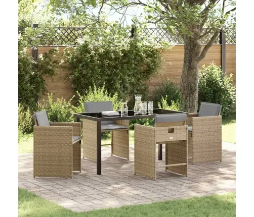 Sodo Valgomojo Komplektas 5 Pcs Smėlio Poliratanas