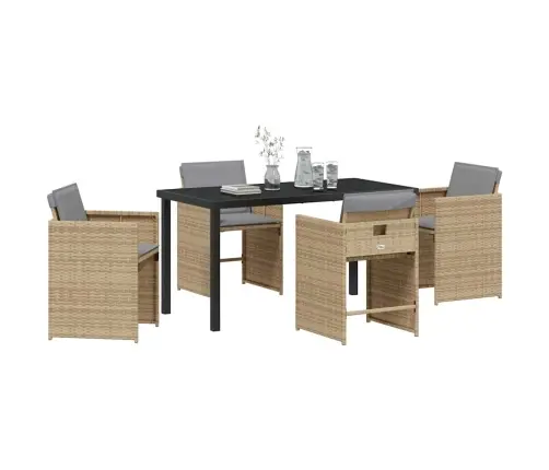 Sodo Valgomojo Komplektas 5 Pcs Smėlio Poliratanas