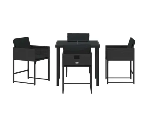 Aia Söögilaudade Komplekt 5 Pcs Must Polürotang