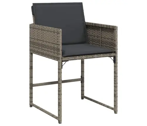 Sodo Valgomojo Komplektas 5 Pcs Pilka Poliratanas