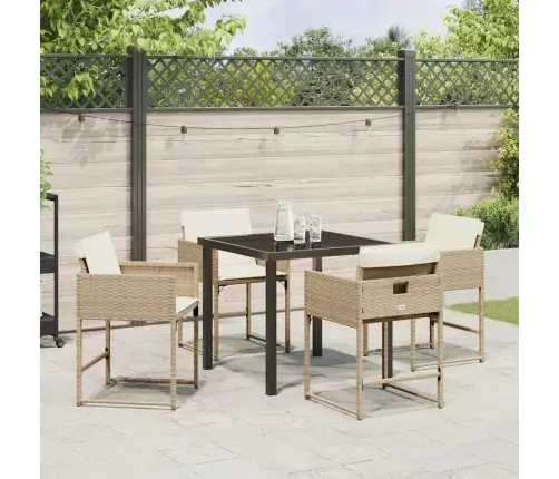 Aia Söögilaudade Komplekt 5 Pcs Beež Polürotang