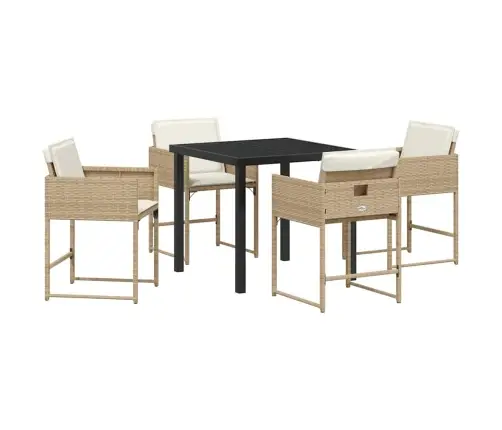 Aia Söögilaudade Komplekt 5 Pcs Beež Polürotang