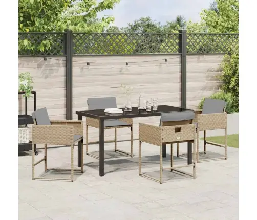 Aia Söögilaudade Komplekt 5 Pcs Beež Polürotang