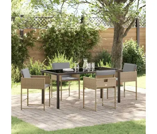 Aia Söögilaudade Komplekt 5 Pcs Beež Polürotang