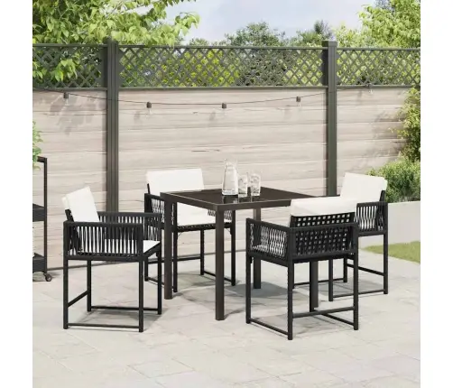 Aia Söögilaudade Komplekt 5 Pcs Must Polürotang