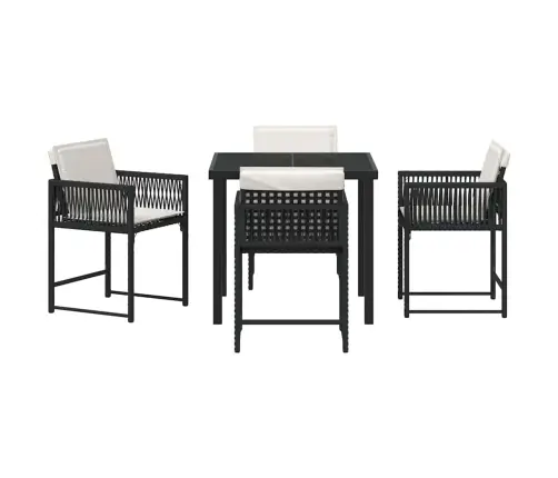 Aia Söögilaudade Komplekt 5 Pcs Must Polürotang