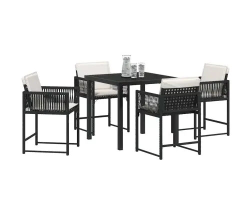 Aia Söögilaudade Komplekt 5 Pcs Must Polürotang