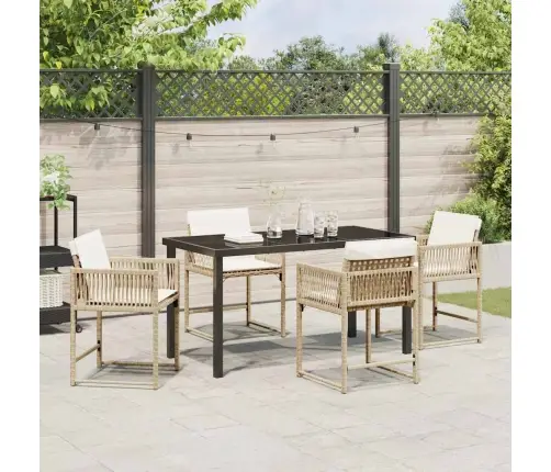 Aia Söögilaudade Komplekt 5 Pcs Beež Polürotang