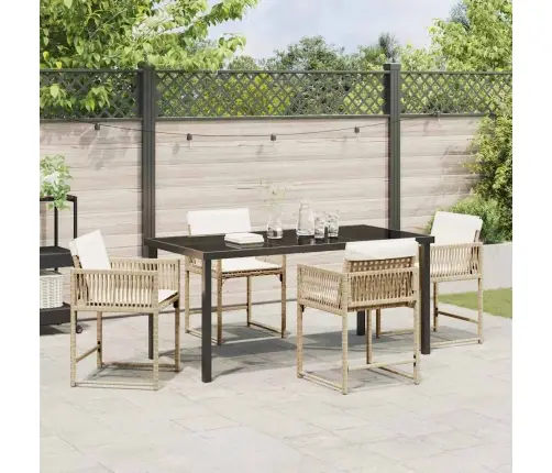 Sodo Valgomojo Komplektas 5 Pcs Smėlio Poliratanas