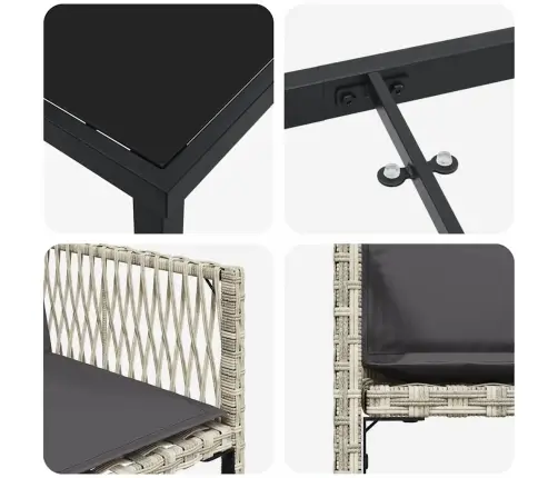 Aia Söögilaudade Komplekt 5 Pcs Helehall Polürotang