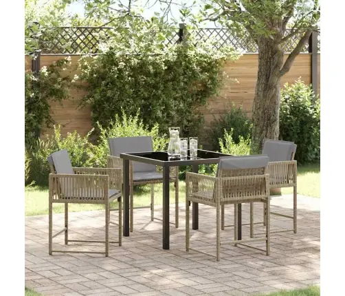 Sodo Valgomojo Komplektas 5 Pcs Smėlio Poliratanas