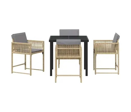 Sodo Valgomojo Komplektas 5 Pcs Smėlio Poliratanas