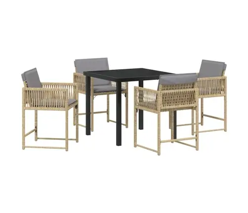 Sodo Valgomojo Komplektas 5 Pcs Smėlio Poliratanas