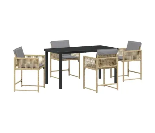 Sodo Valgomojo Komplektas 5 Pcs Smėlio Poliratanas