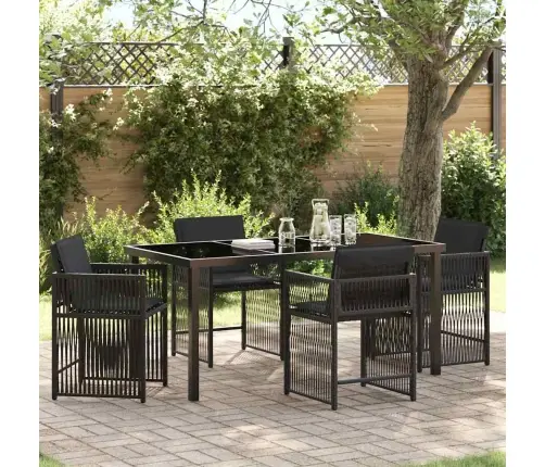 Aia Söögilaudade Komplekt 5 Pcs Must Polürotang