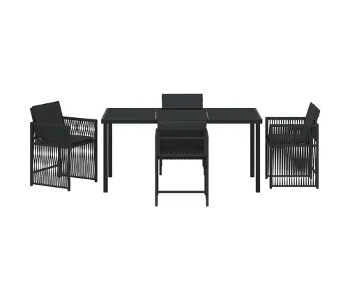 Aia Söögilaudade Komplekt 5 Pcs Must Polürotang