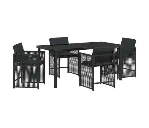 Aia Söögilaudade Komplekt 5 Pcs Must Polürotang