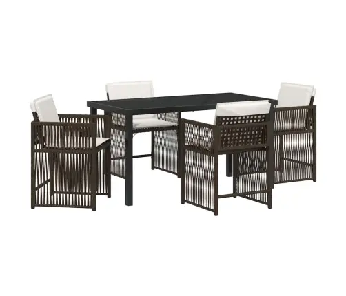 Aia Söögilaudade Komplekt 5 Pcs Pruun Polürotang