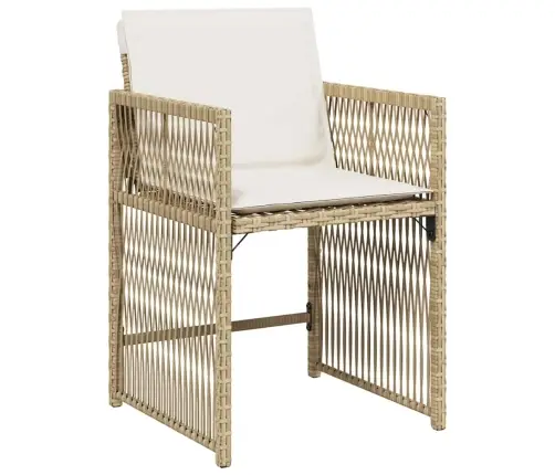 Dārza Ēdamgalds 5 Pcs Bēša Poliratāns Vidaxl