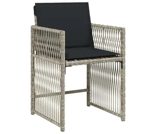 Dārza Ēdamgalds 5 Pcs Gaiši Pelēks Poliratāns Vidaxl