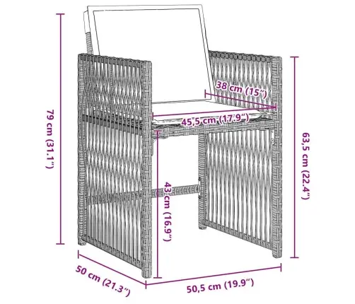 Dārza Ēdamgalds 5 Pcs Gaiši Pelēks Poliratāns Vidaxl
