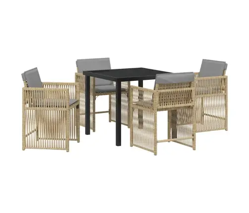 Sodo Valgomojo Komplektas 5 Pcs Smėlio Poliratanas